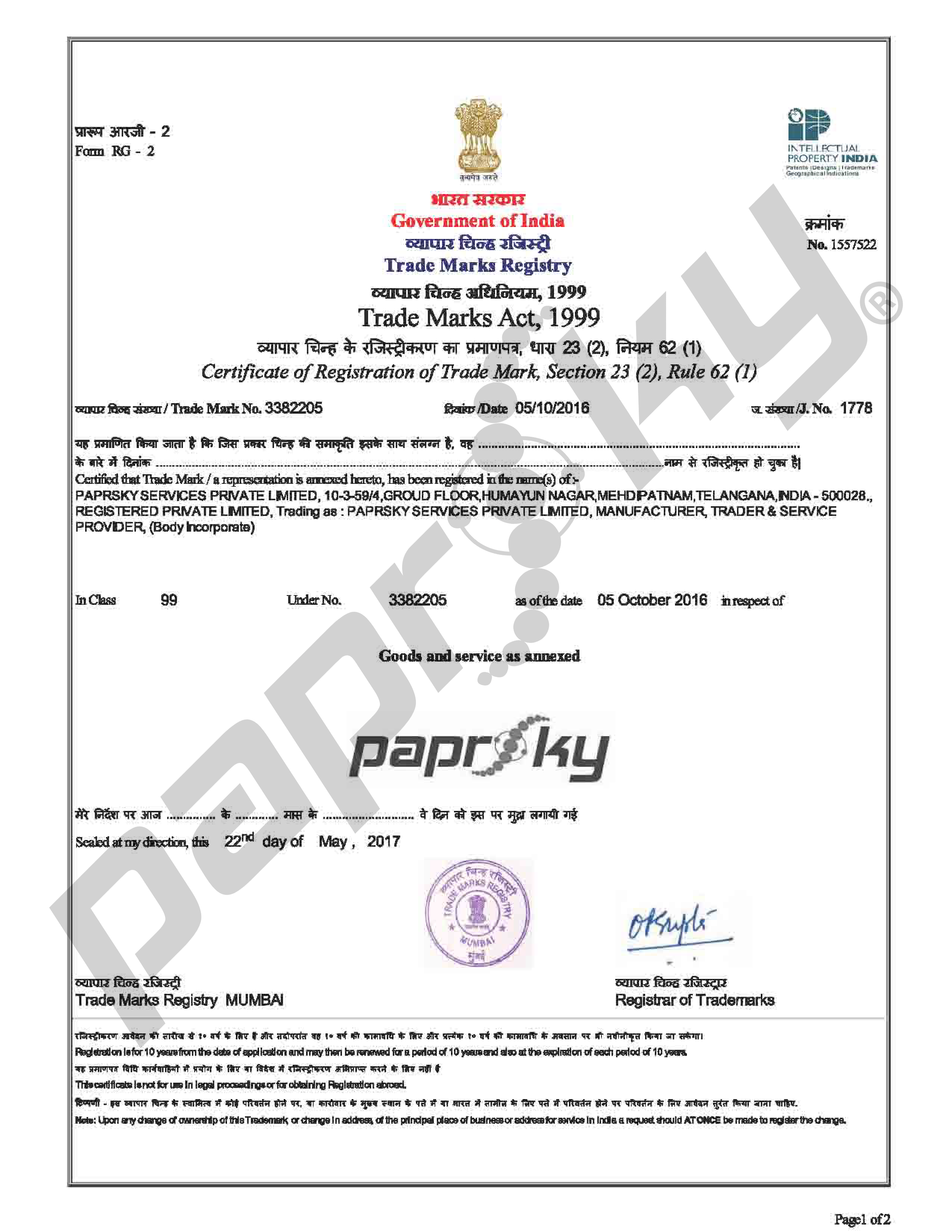 TM – Trademark Act 1999